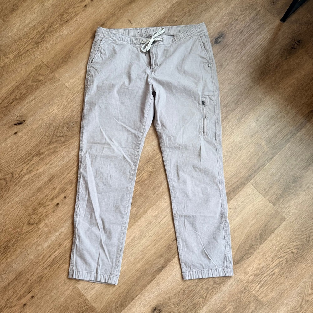 Vuori Ripstop Pant Light Gray Khaki Organic Cotton Stretch Straight Leg VW401 XL